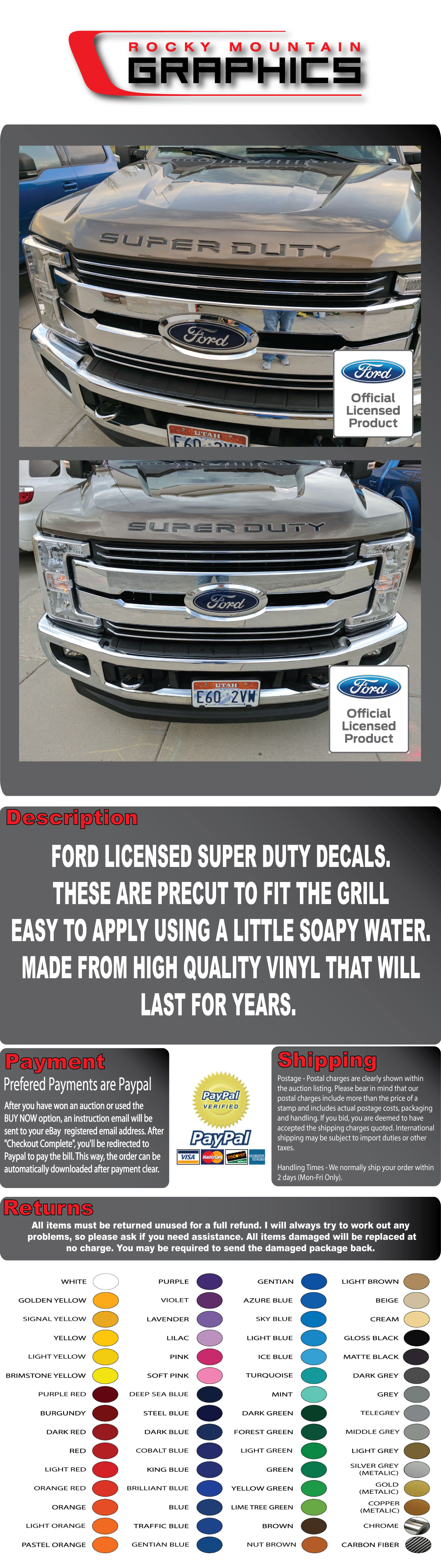 Buy Decal Mods Hood/Grille Letters Inserts Inlays Decals Stickers For Ford Super Duty F 250 F 350 F 450 2008 2016 Thin Decal Carbon Fiber Ccfb